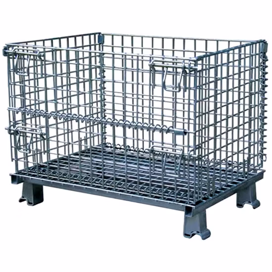 와인병 보관용 접이식 메쉬 컨테이너 유럽 보관 메쉬 케이지 와이어 케이지 최고 판매